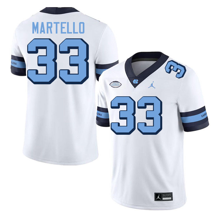 #33 Henry Martello North Carolina Tar Heels College Football Jersey Stitched-Retro White